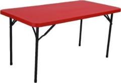 Supreme Buffet Blow Moulded Dining Table, Red Plastic Outdoor Table