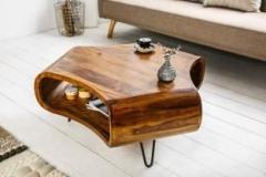 Taskwood Furniture Solid Sheesham Wood Coffee Table With 3 Side Space For Living Room. Solid Wood Coffee Table