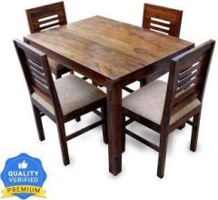 Taskwood Furniture Solid Wood Four Seater Dining Table With Four Chair For Dining Room Solid Wood 4 Seater Dining Set