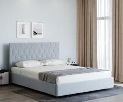 The Alankarr Chesterfield Upholstery Bed Engineered Wood Queen Bed