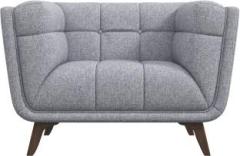 Torque Louis 1 Seater Fabric Sofa For Living Room| Bedroom| Office Grey Fabric 1 Seater Sofa