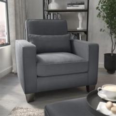 Torque Moscow 1 Seater Fabric Sofa For Living Room Dark Grey Fabric 1 Seater Sofa