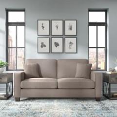 Torque Moscow For Living Room Beige Brown Fabric 2 Seater Sofa