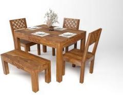 Vailge Sheesham Wood 4X3 Solid Wood 4 Seater Dining Set