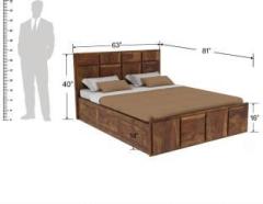 Vintej Home Solid Wood Queen Box Bed