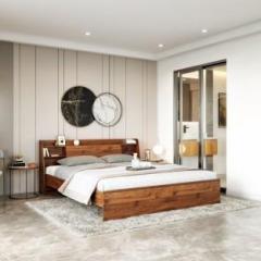 Wakefit Leo with 17.5 cm Floor Clearance Engineered Wood Queen Bed