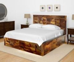 Wakeup India Arcadia Sheesham Bed With Storage Solid Wood Queen Box Bed