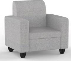 Wakeup India Cuddlr Premium Fabric Sofa Pocket Spring Cushion Polished Plastic Leg Fabric Fabric 1 Seater Sofa