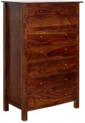 Woodsworth Athena Chest with seven Drawer in Provincial Teak with Melamine Finish