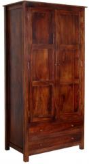 Woodsworth Athena Wardrobe with two drawers in Provincial Teak with Melamine Finish