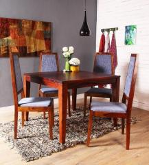 Woodsworth Brianna Four Seater Dining Set in Provincial Teak Finish