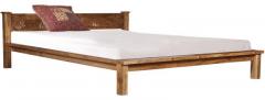 Woodsworth Campinas Solid Wood Queen Sized Bed in Natural Sheesham Finish