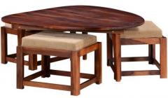 Woodsworth Casa Madera Coffee Table Set in Honey Oak Finish