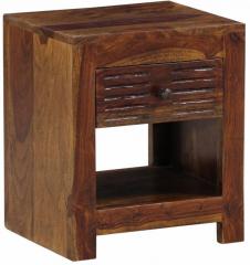 Woodsworth Ciudad Solid Wood Bed Side Table in Provincial Teak Finish