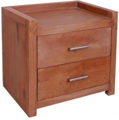Woodsworth Cucuta Solid Wood Bed Side Table in Colonial Maple Finish