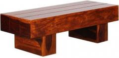 Woodsworth Curitiba Low Height Solid Wood Coffee Table in Honey Oak Finish