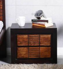 Woodsworth Forks Bed Side Table in Dual Tone Finish