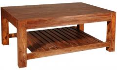 Woodsworth Jacques Under Shelved Coffee Table in Colonial Maple Finish