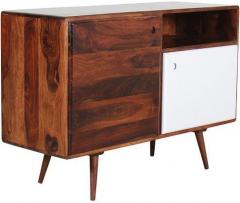 Woodsworth Medellin Solid Wood Entertainment Unit in Dual Tone Finish