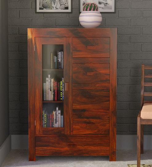 Woodsworth Ontario Solid Wood Cabinet in Provincial Teak Finish