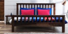 Woodsworth Polson King Size Bed in Provincial Teak Finish