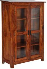 Woodsworth Quito Varnished Solid Wood Low Book Case in Honey Oak finish
