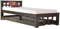 Woodsworth Santa Cruz Solid Wood Single Bed in Dark Green Oak Finish