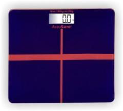 Accusure Digital Weighing Scale with LCD Panel & 6mm Thick Tempered Glass, B 18 Weighing Scale