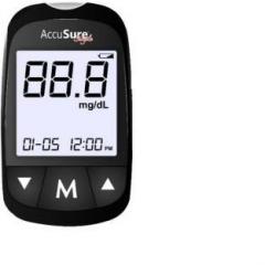 Accusure Simple Meter only with battery and user manual Glucometer