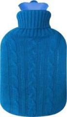 Alexvyan Blue 2000 ML Hot water Bottle With Woolen Cover Classic Non Toxic Natural Rubber Hot and Cold Water Bag 2 Ltr ISO 45001 Certified Water Bag 2000 Hot Water Bag