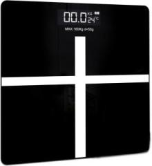 Beatxp Black Plus Weighing Scale Machine |Thick Tempered Glass | LCD Display | Weighing Scale