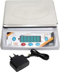 Cohel 30Kg Counter Rechargeable Weight Machine with Stainless Steel Top for Shop, Home Weighing Scale