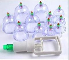 Dankhra 12 Pcs Cans Cups Vacuum Cupping Kit Pull Out Apparatus Vacuum Cupping Kit Pull Out Vacuum Apparatus Therapy Relax Massagers Massager