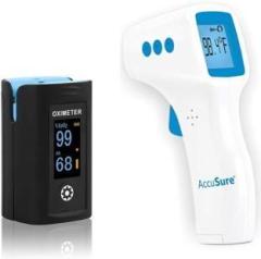 Dr. Morepen Accusure Non contact thermometer HSA 650 with Morepen pulse oximeter Pulse Oximeter