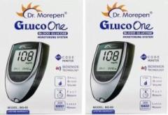 Dr. Morepen Gluco One Blood Glucose machine bg03 meter only pack 2 Glucometer