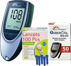 Dr. Morepen gluco with 50 strips and 100 lancets Glucometer