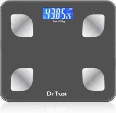 Dr. Trust Model 505 Bluetooth Digital Smart Fitness Body Fat Composition Analyzer BMI Weight Machine For Human USB Electronic Rechargeable Weighing Scale