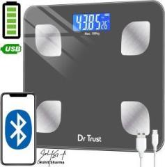 Dr. Trust Model 505 Bluetooth USB Rechargeable Digital Smart Body Composition Scale Monitor Electronic Machine With Body Fat Analyzer