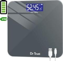 Dr. Trust Platinum Rechargeable Digital Personal Electronic Weight Machine For Human Body with Temperature Display Weighing Scale