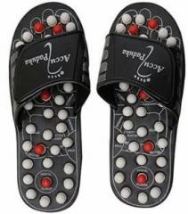Gabbar SPRING SLIPPER ACUPRESSURE & MAGNETIC FULL BODY MASSAGE Foot Care Yoga Massager Magnetic Therapy Accu Paduka Slippers Spring Acupressure and for Full Body Blood Circulation Natural Leg Foot Massager Slippers Massager