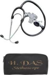 H Das Stethoscope With Small Fetoscope and Chest Piece Black 55 cm specially designed for Child/Paediatric Acoustic Stethoscope