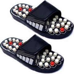 Healthllave Pack of two Acupressure Slippers Spring Acupressure Slipper & Magnetic Full Body Massage Foot Care Yoga Paduka Massager Size Number 6 Massager