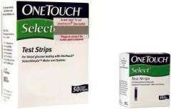 JOHNSON AND JOHNSON One Touch Select Simple, 50 Strips Box with Free 10 Strips Box Glucometer