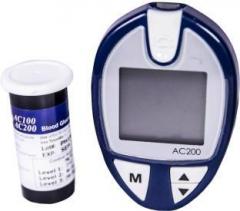 Jsb AC200 with 100 Strips 100 Lancets Glucometer