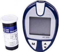 Jsb AC200 with 25 Strips 25 Lancets Glucometer