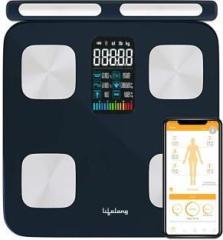Lifelong 8 Electrode Smart Body Fat Scale With Handle and BMI on Weight Machine Display Weighing Scale
