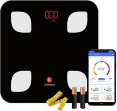 Lifetrons Slinky Digital Body Weight Smart Scale with free Tape, mobile app Body Fat Analyzer