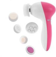 Mobone 5 in 1 Multi Function Portable Facial Skin Care Electric Massager/Scrubber with Facial Latex Brush Cosmetic Sponge Z09