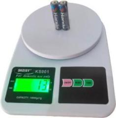 Msnl KS 001 JUMBO DISPLAY HIGHLY DURABLE WEIGHT MACHINE WITH CAPACITY 10KG TO 1GM WITH ROUND PLATER Weighing Scale