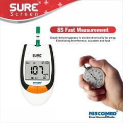 Niscomed Sure screen Simple & Accurate Automatic Glucose Blood Sugar testing Machine Glucometer